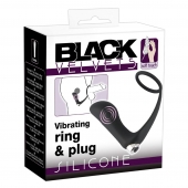 Черное эрекционное кольцо с анальной вибропробкой Vibrating Ring   Plug - Orion - в Салавате купить с доставкой