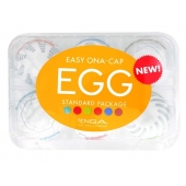 Набор из 6 мастурбаторов Tenga EGG Easy Beat с различным рельефом - Tenga - в Салавате купить с доставкой
