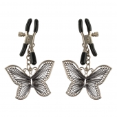 Зажимы на соски с бабочками Butterfly Nipple Clamps - Pipedream - купить с доставкой в Салавате