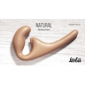Бежевый безремневой страпон Seduction - 20,5 см. - Lola Games - купить с доставкой в Салавате