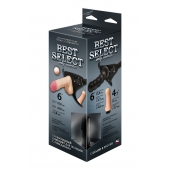 Черный пояс для женщин BEST SELECT с 3 насадками - LOVETOY (А-Полимер) - купить с доставкой в Салавате