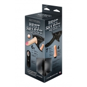 Черный женский пояс BEST SELECT с 3 насадками и вибрацией - LOVETOY (А-Полимер) - купить с доставкой в Салавате