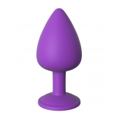 Фиолетовая анальная пробка со стразом Her Little Gem Large Plug - 9,5 см. - Pipedream - купить с доставкой в Салавате