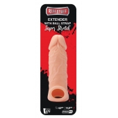 Телесная насадка EXTENDER WITH BALL STRAP 5.5 - 14 см. - Dream Toys - в Салавате купить с доставкой