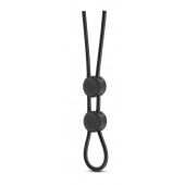 Черное двойное эрекционное лассо Silicone Double Loop Cock Ring - Blush Novelties - в Салавате купить с доставкой