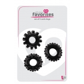 Набор из 3 черных эрекционных колец SET OF 3 COCKRINGS - Dream Toys - в Салавате купить с доставкой