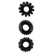 Набор из 3 черных эрекционных колец SET OF 3 COCKRINGS - Dream Toys - в Салавате купить с доставкой