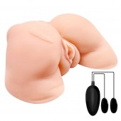 Телесная вибровагина Julie с 2 рабочими отверстиями - Baile - в Салавате купить с доставкой