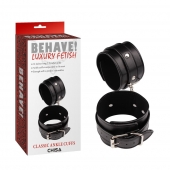 Черные оковы Classic Ankle Cuffs - Chisa - купить с доставкой в Салавате