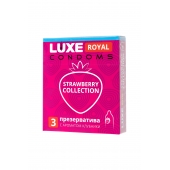 Презервативы с ароматом клубники LUXE Royal Strawberry Collection - 3 шт. - Luxe - купить с доставкой в Салавате