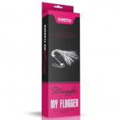 Серебристая плетка Struggle My Flogger с черной ручкой - 45 см. - Lovetoy - купить с доставкой в Салавате