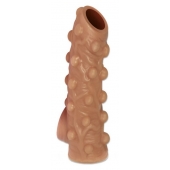 Телесная насадка с бугорками и открытой головкой Nude Sleeve M - 12 см. - KOKOS - в Салавате купить с доставкой