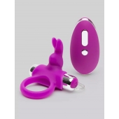 Лиловое виброкольцо с пультом ДУ Remote Control Cock Ring - Happy Rabbit - в Салавате купить с доставкой