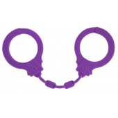 Фиолетовые силиконовые наручники Suppression - Lola Games - купить с доставкой в Салавате