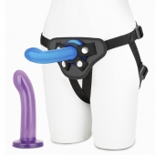 Страпон унисекс Beginners Strap-On с 2 насадками - 15 и 13 см. - Lux Fetish - купить с доставкой в Салавате