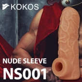 Телесная открытая насадка-реалистик с подхватом мошонки Nude Sleeve S - 10 см. - KOKOS - в Салавате купить с доставкой