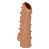 Телесная насадка с шипами и открытой головкой Nude Sleeve S - 10 см. - KOKOS - в Салавате купить с доставкой