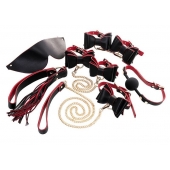 Черно-красный бондажный набор Bow-tie - ToyFa - купить с доставкой в Салавате