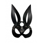 Черная кожаная маска зайки Miss Bunny - БДСМ Арсенал - купить с доставкой в Салавате