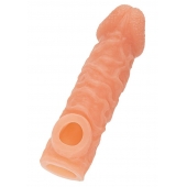 Телесная закрытая насадка с шершавой головкой Cock Sleeve Size M - 15,6 см. - KOKOS - в Салавате купить с доставкой