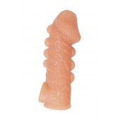 Телесная закрытая насадка с шишечками Cock Sleeve Size L - 17,6 см. - KOKOS - в Салавате купить с доставкой