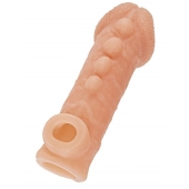 Телесная закрытая насадка с шишечками Cock Sleeve Size L - 17,6 см. - KOKOS - в Салавате купить с доставкой