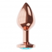 Пробка цвета розового золота с малиновым кристаллом Diamond Topaz Shine L - 8,3 см. - Lola Games - купить с доставкой в Салавате