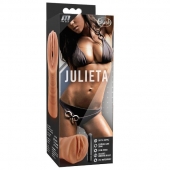Мастурбатор-вагина цвета карамели Julieta с вибрацией - Blush Novelties - в Салавате купить с доставкой