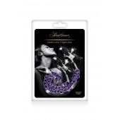 Зажимы для сосков с фиолетовой цепочкой Sweet Caress Nipple Chain - Sweet Caress - купить с доставкой в Салавате