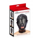 Маска-шлем с отверстием для рта и съемными шорами - Fetish Tentation - купить с доставкой в Салавате