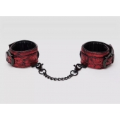 Красно-черные наручники Reversible Faux Leather Wrist Cuffs - Fifty Shades of Grey - купить с доставкой в Салавате