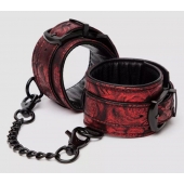 Красно-черные наручники Reversible Faux Leather Wrist Cuffs - Fifty Shades of Grey - купить с доставкой в Салавате