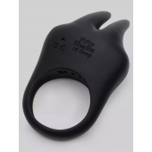 Черное эрекционное виброкольцо Sensation Rechargeable Vibrating Rabbit Love Ring - Fifty Shades of Grey - в Салавате купить с доставкой