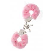Металлические наручники с розовой меховой опушкой METAL HANDCUFF WITH PLUSH PINK - Dream Toys - купить с доставкой в Салавате