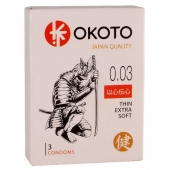 Тонкие презервативы OKOTO Thin Extra Soft - 3 шт. - Sitabella - купить с доставкой в Салавате