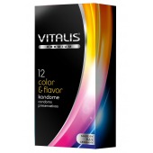Цветные ароматизированные презервативы VITALIS PREMIUM color   flavor - 12 шт. - Vitalis - купить с доставкой в Салавате