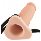 Телесный реалистичный фаллоимитатор с полостью Silicone Hollow Extension - 20 см. - Pipedream - купить с доставкой в Салавате