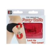 Металлические наручники с красной меховой опушкой METAL HANDCUFF WITH PLUSH RED - Dream Toys - купить с доставкой в Салавате