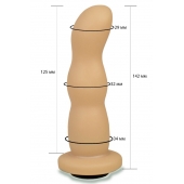 Телесная рельефная насадка Harness - 14,2 см. - LOVETOY (А-Полимер) - купить с доставкой в Салавате