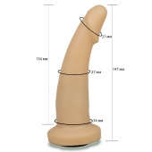 Телесная гладкая насадка Harness - 14,7 см. - LOVETOY (А-Полимер) - купить с доставкой в Салавате