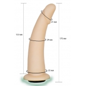 Телесная гладкая насадка-фаллоимитатор Harness - 17 см. - LOVETOY (А-Полимер) - купить с доставкой в Салавате