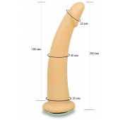 Телесная гладкая насадка-фаллоимитатор Harness - 20 см. - LOVETOY (А-Полимер) - купить с доставкой в Салавате