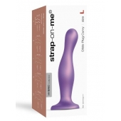 Фиолетовая насадка Strap-On-Me Dildo Plug Curvy size L - Strap-on-me - купить с доставкой в Салавате