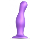 Фиолетовая насадка Strap-On-Me Dildo Plug Curvy size L - Strap-on-me - купить с доставкой в Салавате