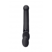 Черный безремневой вибрострапон Silicone Bendable Strap-On - size XL - Strap-on-me - купить с доставкой в Салавате