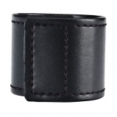 Хомут-утяжка для мошонки из искусственной кожи на липучке VELCRO BALL STRETCHER- 4 см. - BlueLine - в Салавате купить с доставкой