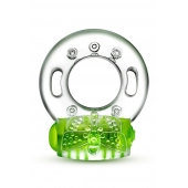 Зеленое эрекционное виброкольцо Arouser Vibrating C-Ring - Blush Novelties - в Салавате купить с доставкой