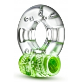 Зеленое эрекционное виброкольцо Arouser Vibrating C-Ring - Blush Novelties - в Салавате купить с доставкой