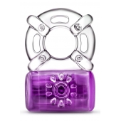 Фиолетовое эрекционное виброкольцо One Night Stand Vibrating C-Ring - Blush Novelties - в Салавате купить с доставкой