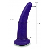 Фиолетовая гладкая изогнутая насадка-плаг - 13,3 см. - LOVETOY (А-Полимер) - купить с доставкой в Салавате